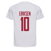 Danmark Christian Eriksen #10 Fotballklær Bortedrakt VM 2022 Kortermet